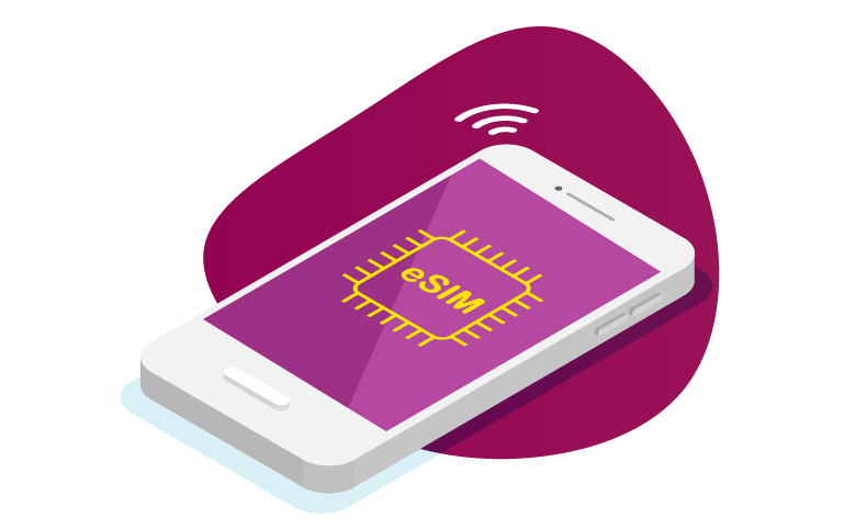 Mobile phone displaying a Wi-Fi chip, highlighting wireless connectivity features of the best travel eSIM for Australia tourists.