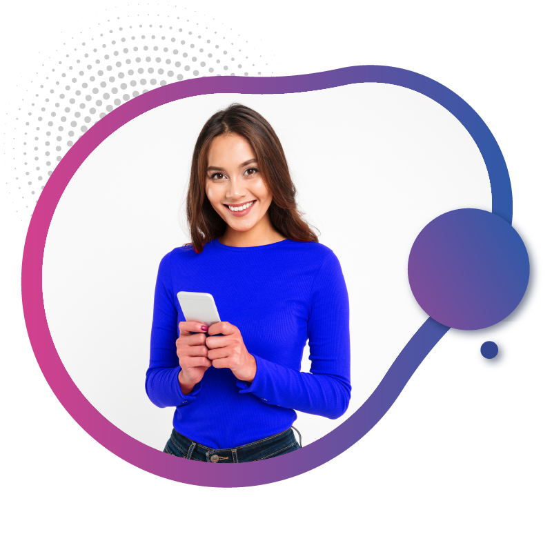 Woman focused on her mobile phone, engaged in conversation or browsing content, using eSIM Australia for seamless connectivity as a digital nomad
